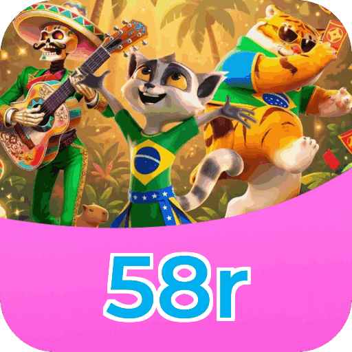 Interface do aplicativo 58r mostrando jogos disponíveis no iOS e Android